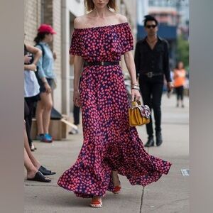 Rebecca Minkoff polka dot silk Devy maxi Dress